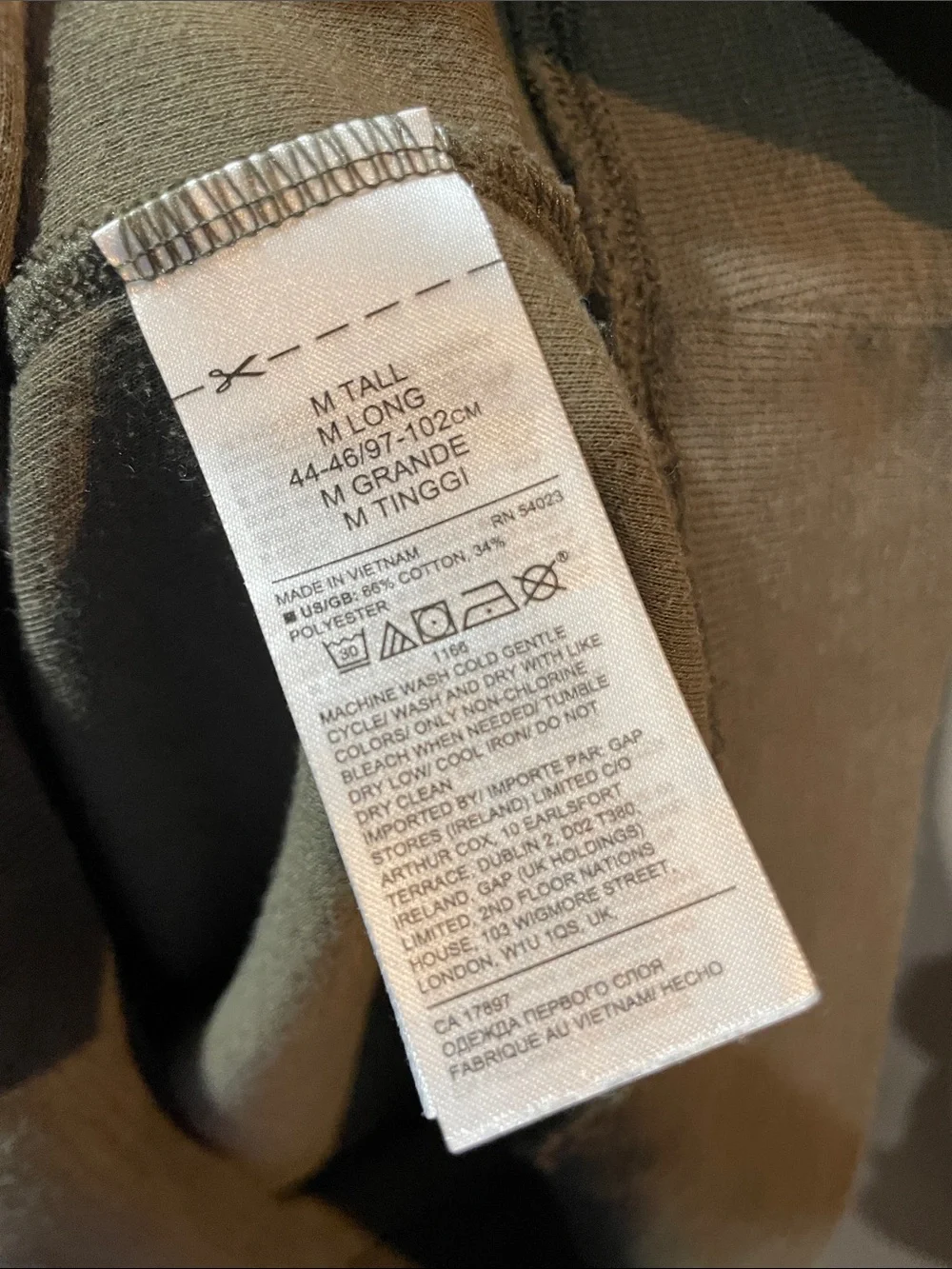 Banana Republic Men's Olive Green Crewneck Lightweight Sweatshirt TALL